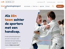 Tablet Screenshot of fondsgehandicaptensport.nl